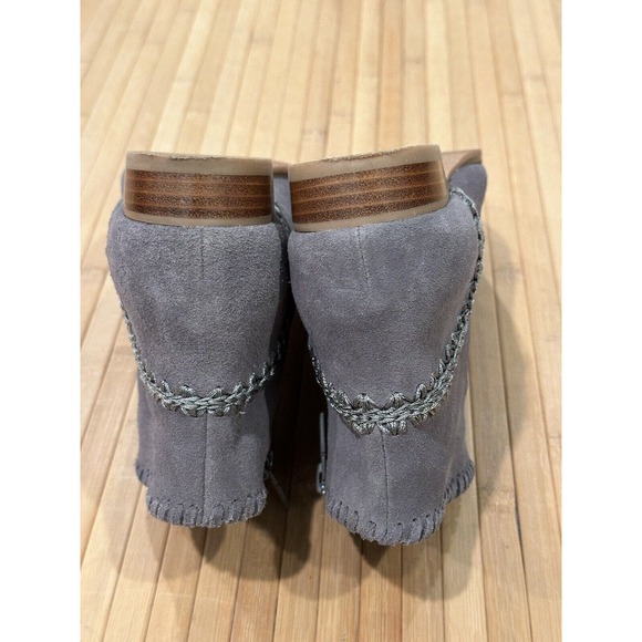 Jack Rogers Gemma Suede Ankle Booties, Gray, Size 7 M Stitched - Picture 10 of 11